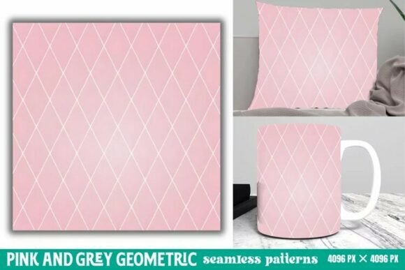Download Pink and Grey Geometric Digital Paper - Geometric digital paper Collection