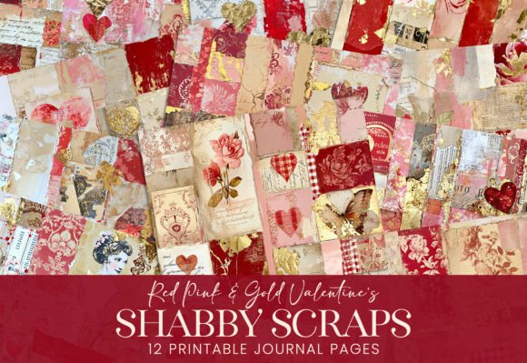 Download Shabby Journal Patterns Valentine's Day - Valentine's day Collection