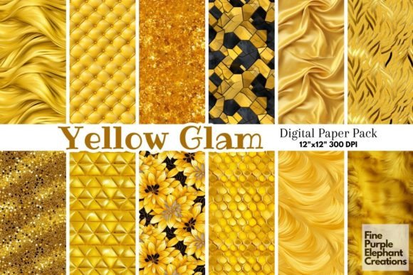 Download Yellow Glam Luxury Glitter Art Deco Silk - Silk Collection
