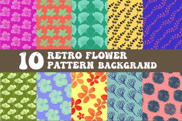 Download RETRO Flower Pattern Background - Retro flower pattern Collection