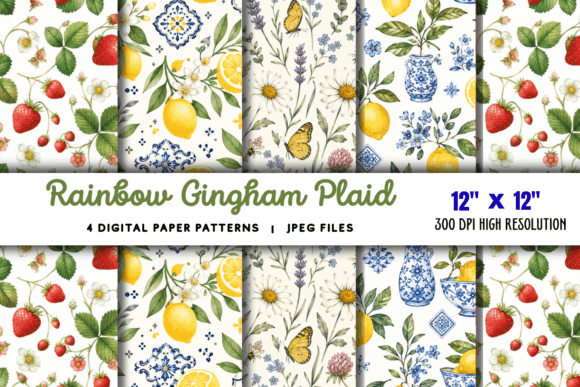 Download Rainbow Gingham Plaid Background - Rainbow gingham Collection