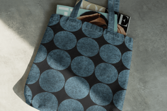 Download Dusty Mid Century Dots on Black - Black Collection
