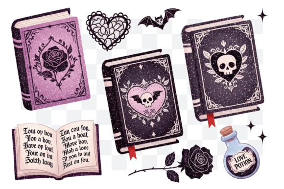 Download Gothic Books Valentine's Day PNG Clipart - Valentine's day Collection