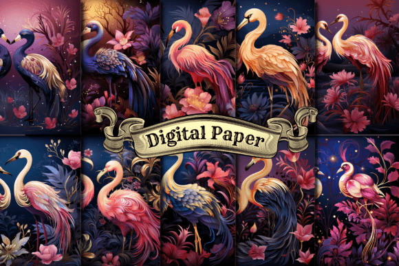 Download Flamingo Digital Paper - Flamingo digital paper Collection