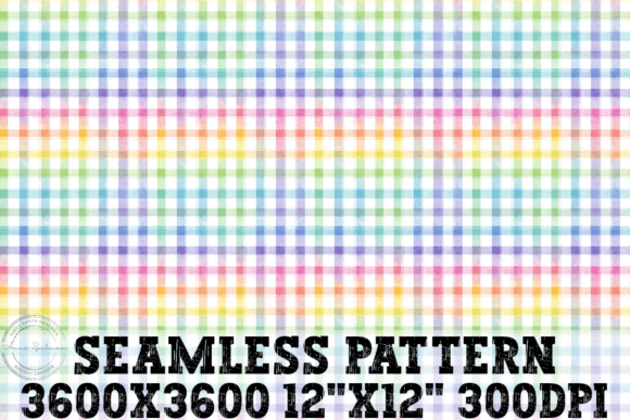 Download Rainbow Gingham Seamless Pattern - Rainbow gingham Collection