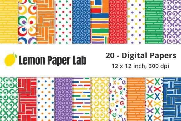 Download Rainbow Geometric Digital Paper - Geometric digital paper Collection