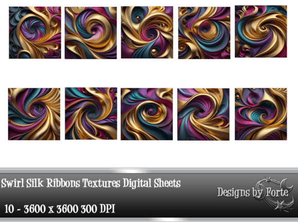 Download Swirl Silk Ribbons Paper Textures - Silk Collection