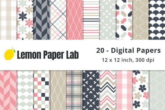 Download Pink and Beige Geometric Digital Paper - Geometric digital paper Collection