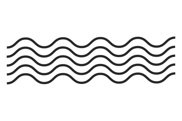 Download Black Wavy Lines. Philatelic Stamp. Post - Black Collection