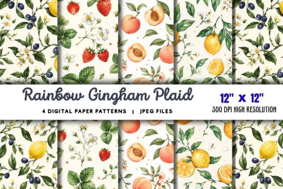 Download Rainbow Gingham Plaid Pattern - Rainbow gingham Collection