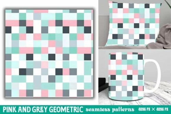 Download Pink and Grey Geometric Digital Paper - Geometric digital paper Collection