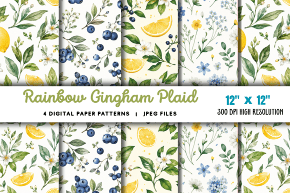Download Rainbow Gingham Plaid Digital Pattern - Rainbow gingham Collection