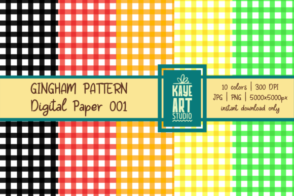 Download Rainbow Gingham Digital Patterns - Rainbow gingham Collection
