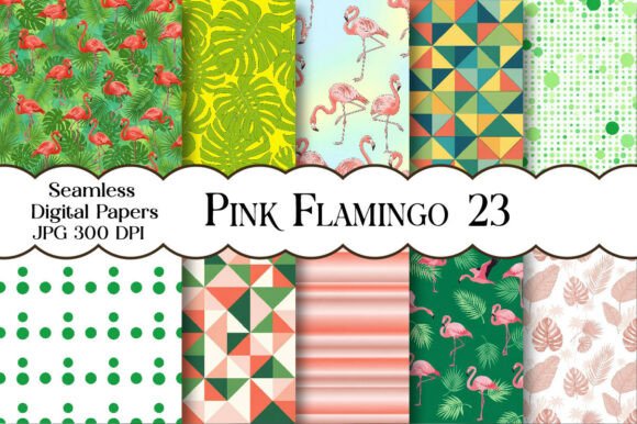 Download Pink Flamingo Digital Paper - Flamingo digital paper Collection