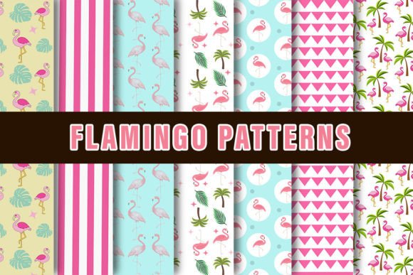 Download Flamingo Digital Paper Patterns - Flamingo digital paper Collection