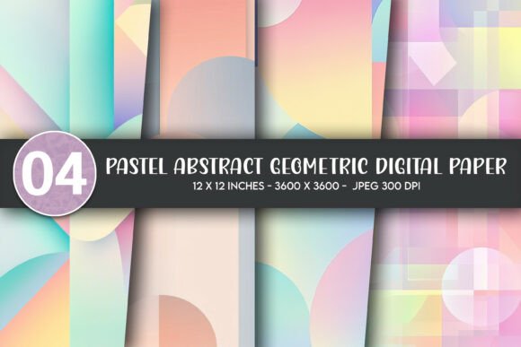 Download Pastel Abstract Geometric Digital Paper - Geometric digital paper Collection