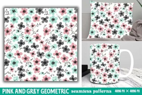 Download Pink and Grey Geometric Digital Paper - Geometric digital paper Collection