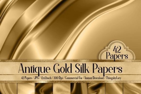 Download Antique Gold Luxury Silk Satin Papers - Silk Collection