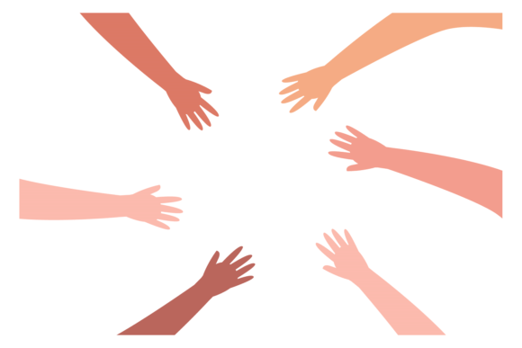 Download Hand Circle. Diverse Human Palms Togethe - Palms Collection