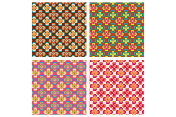 Download Retro Flower Patterns - Retro flower pattern Collection